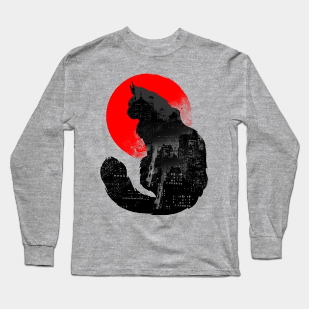 Urban Cat Long Sleeve T-Shirt by clingcling